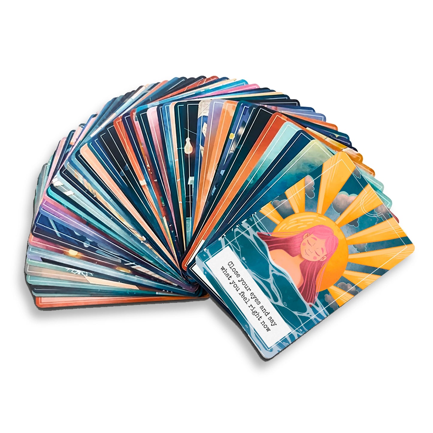 Set of In Lak'ech cards fanned out on a white background.